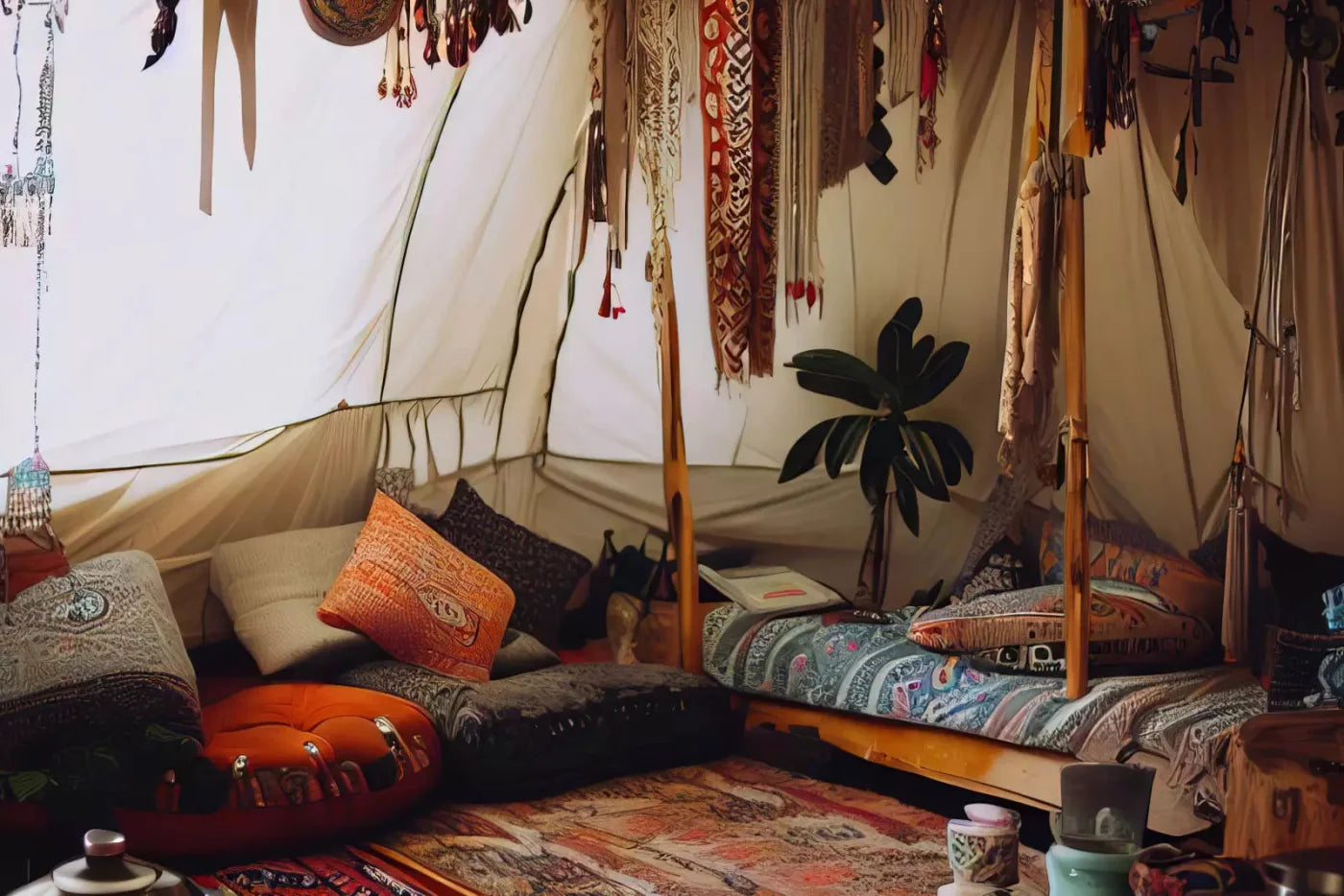 Boho Hut 8X5 Ultracloth ( 96 X 60 Inch ) Backdrop