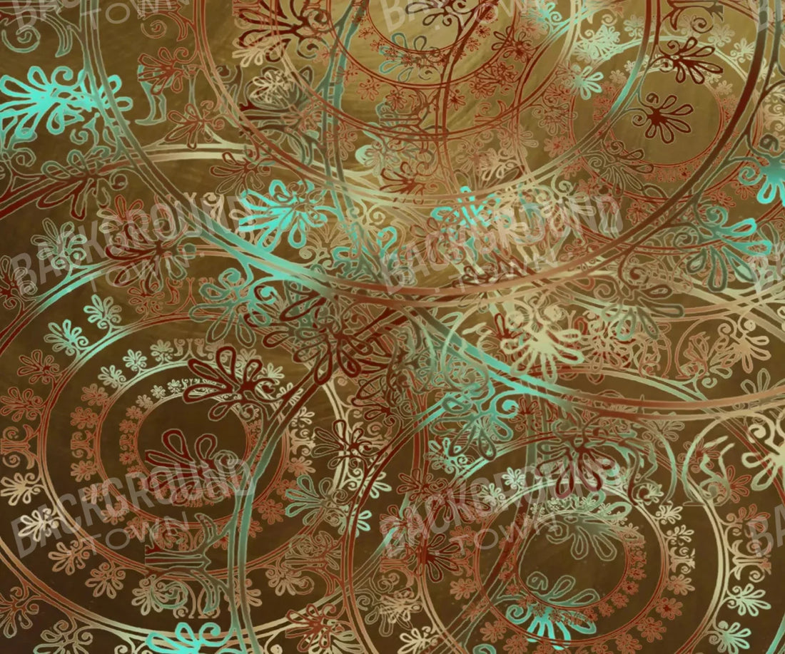 Boho Pinwheels 5X42 Fleece ( 60 X 50 Inch ) Backdrop