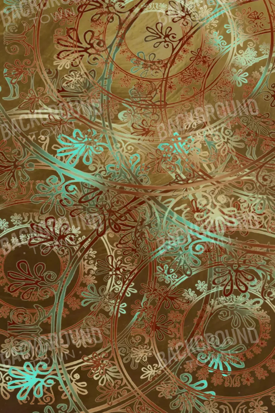 Boho Pinwheels 5X8 Ultracloth ( 60 X 96 Inch ) Backdrop