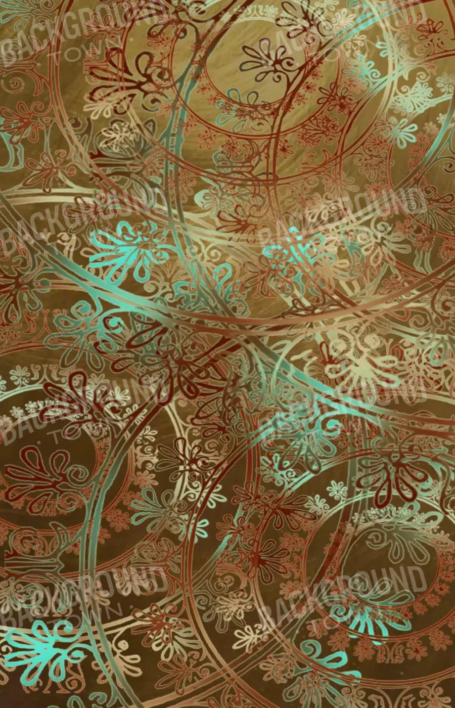 Boho Pinwheels 8X12 Ultracloth ( 96 X 144 Inch ) Backdrop