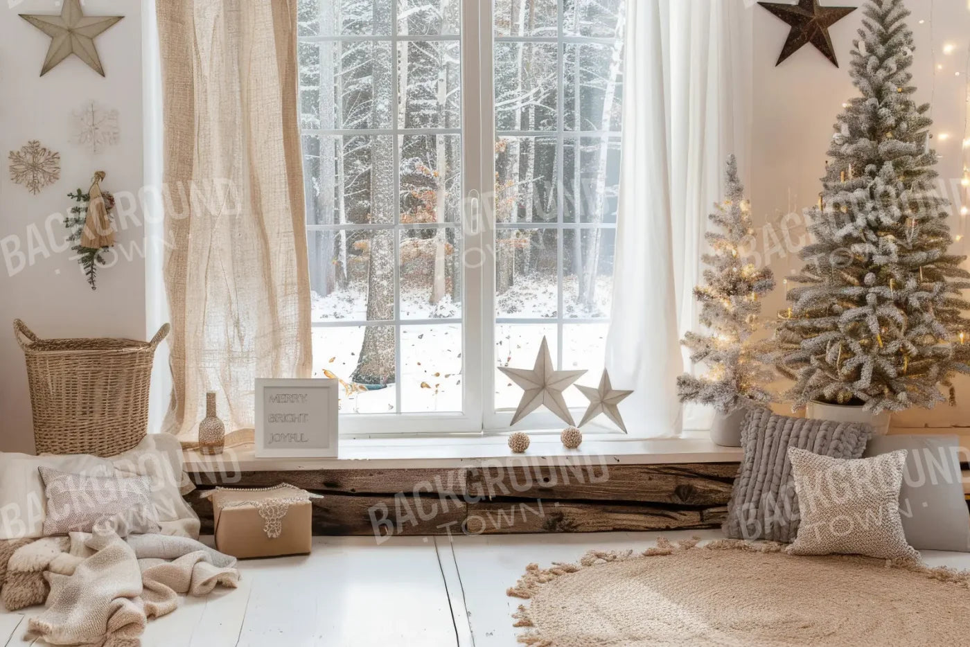 BohoChristmas 12’x8’ UltraCloth (144 x 96 inch) Backdrop