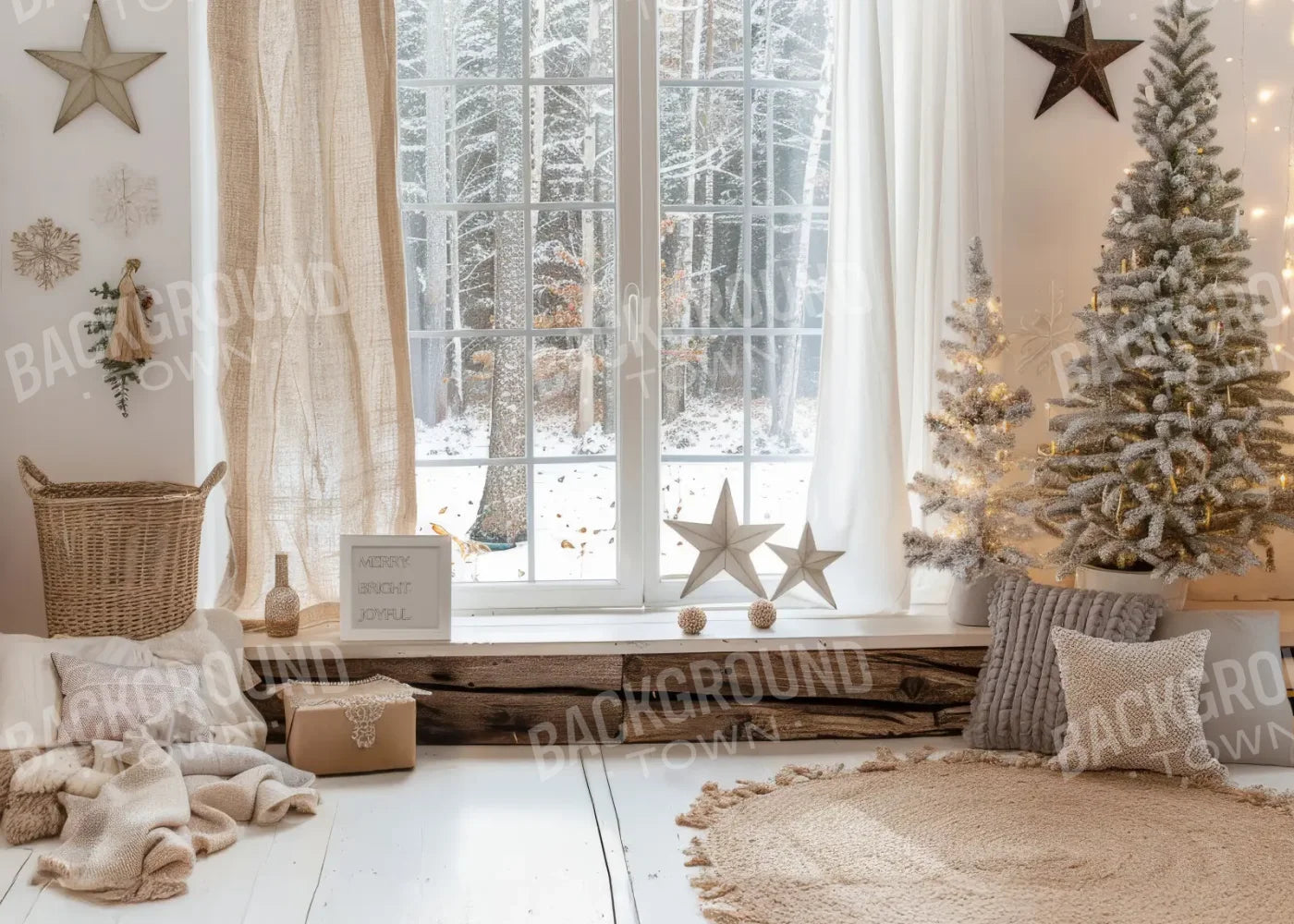 BohoChristmas 7’x5’ UltraCloth (84 x 60 inch) Backdrop