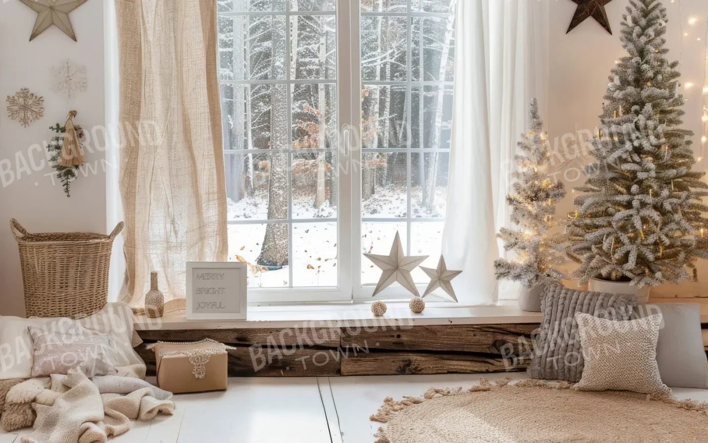 BohoChristmas 8’x5’ UltraCloth (96 x 60 inch) Backdrop