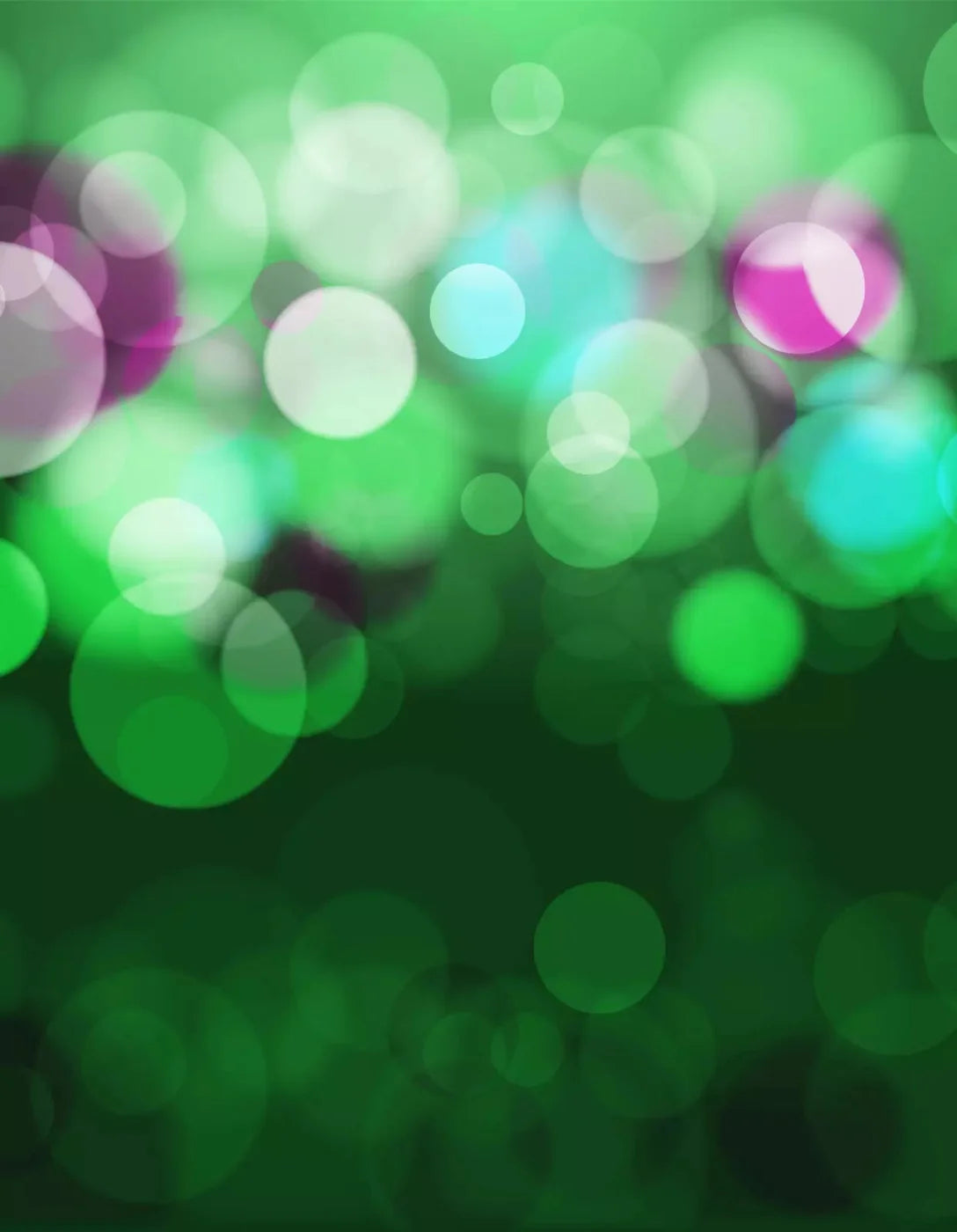 Bokeh Green 6X8 Fleece ( 72 X 96 Inch ) Backdrop