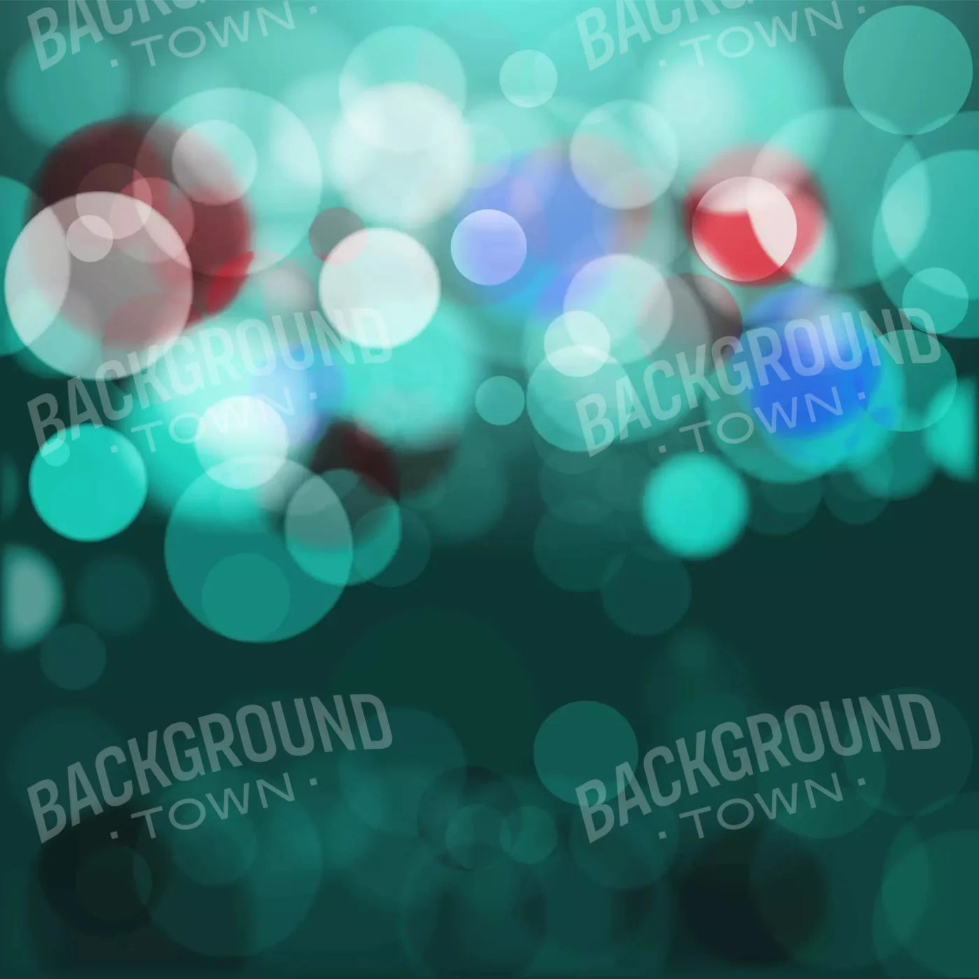 Bokeh Turquoise 8X8 Fleece ( 96 X Inch ) Backdrop