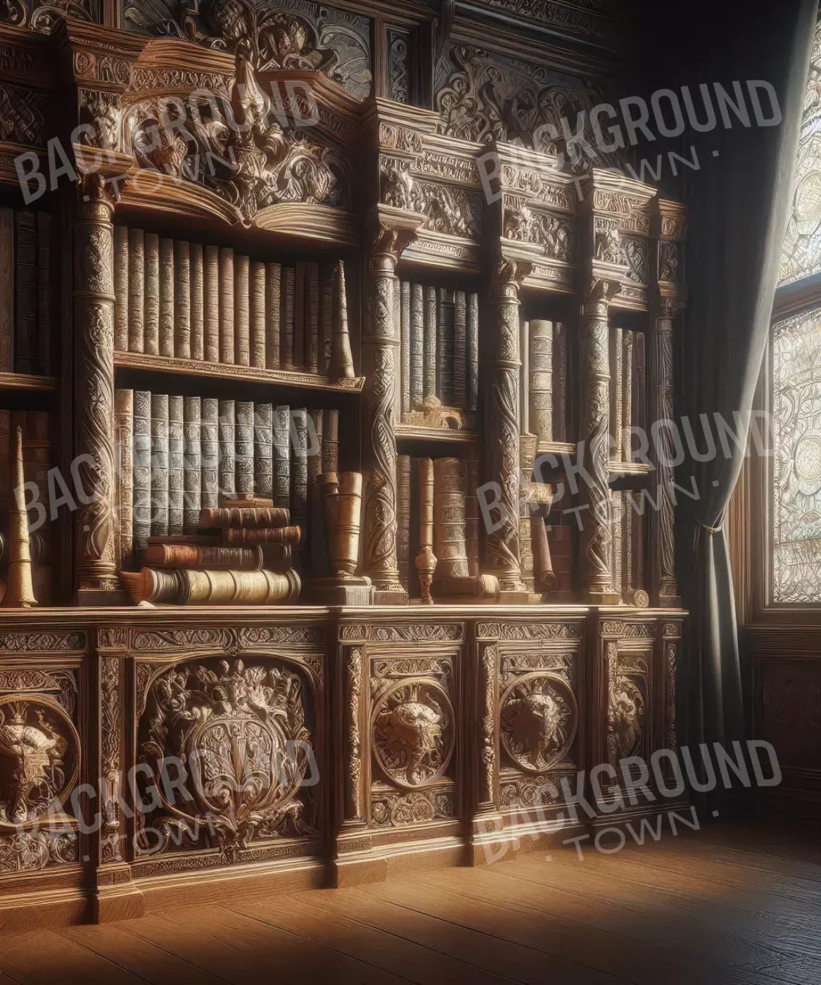 Book Keeper Shelf 10’X12’ Ultracloth (120 X 144 Inch) Backdrop