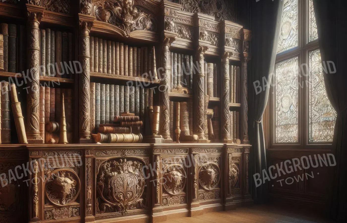 Book Keeper Shelf 14’X9’ Ultracloth (168 X 108 Inch) Backdrop