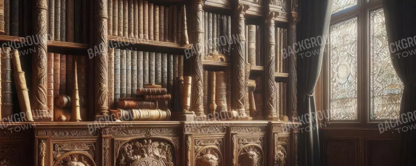 Book Keeper Shelf 20’X8’ Ultracloth (240 X 96 Inch) Backdrop