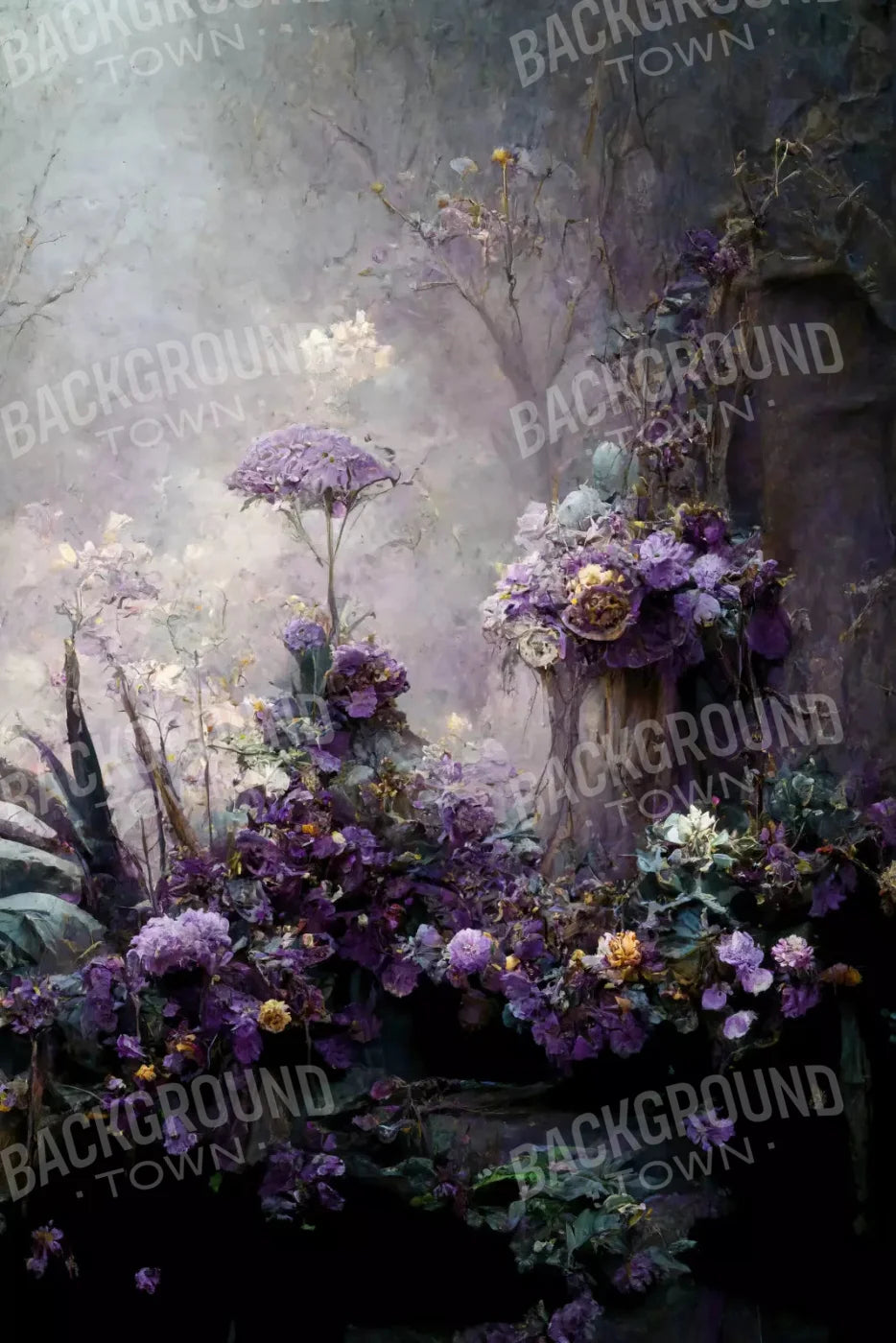 Botanical Lavendar 5X8 Ultracloth ( 60 X 96 Inch ) Backdrop