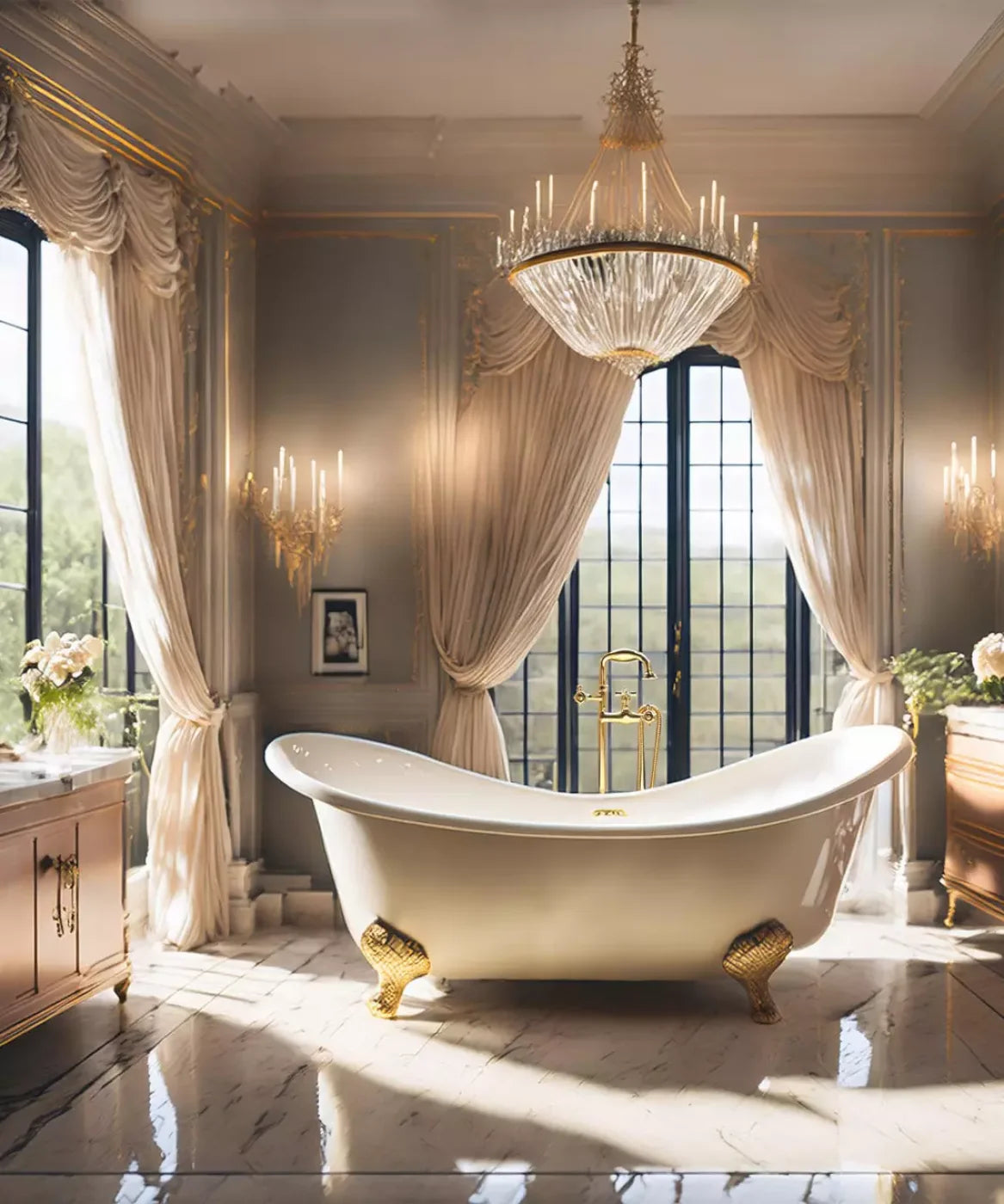 Boudoir Bath Iii 10’X12’ Ultracloth (120 X 144 Inch) Backdrop