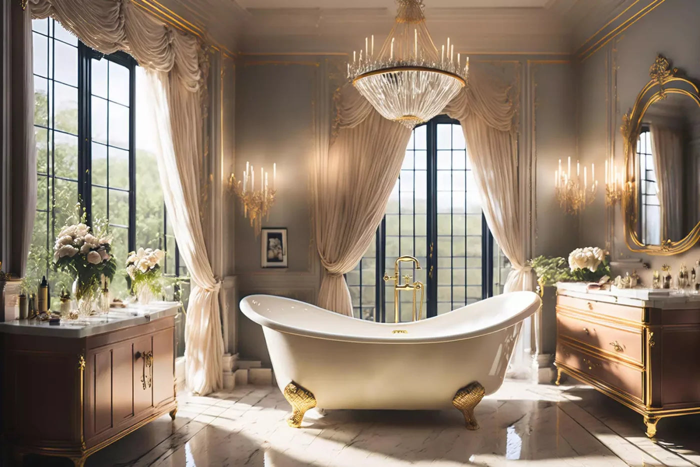 Boudoir Bath Iii 12’X8’ Ultracloth (144 X 96 Inch) Backdrop