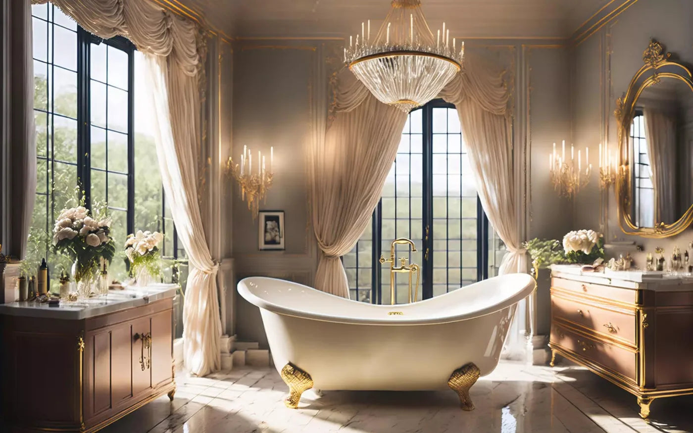 Boudoir Bath Iii 16’X10’ Ultracloth (192 X 120 Inch) Backdrop