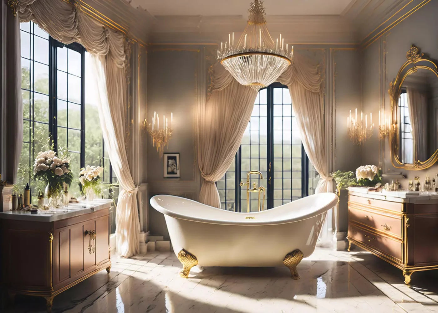 Boudoir Bath Iii 7’X5’ Ultracloth (84 X 60 Inch) Backdrop