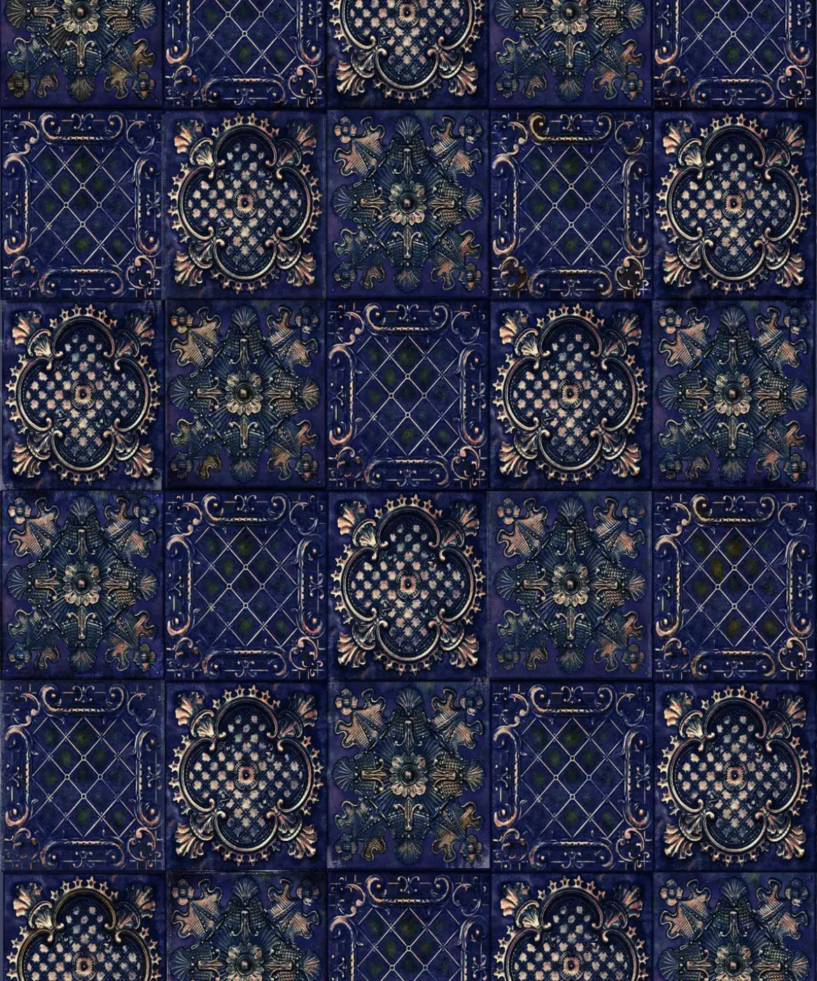 Blue Steel and Metal Backdrop for Photography