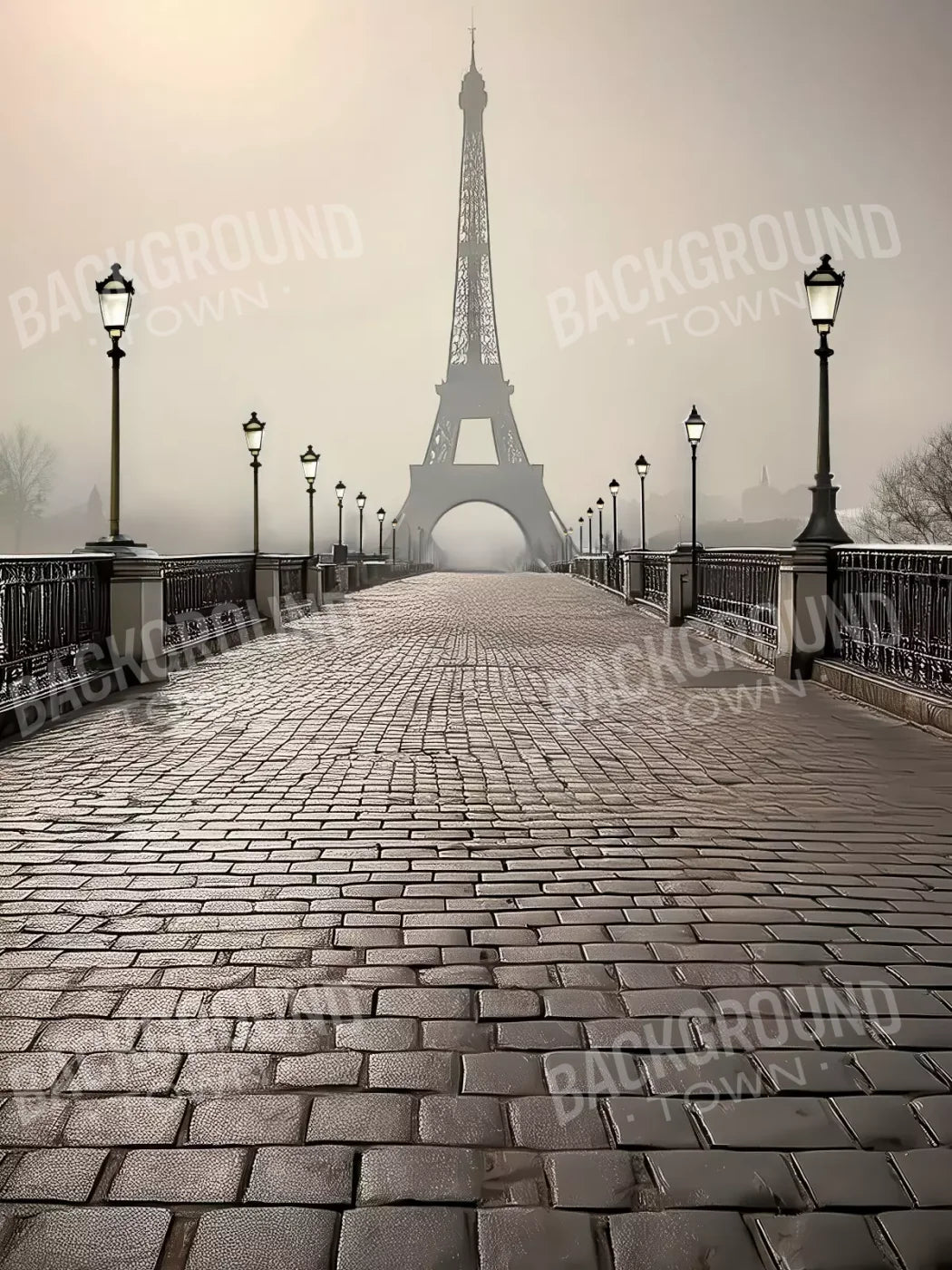 Bridge to Paris 6’x8’ Fleece (72 x 96 inch) Backdrop