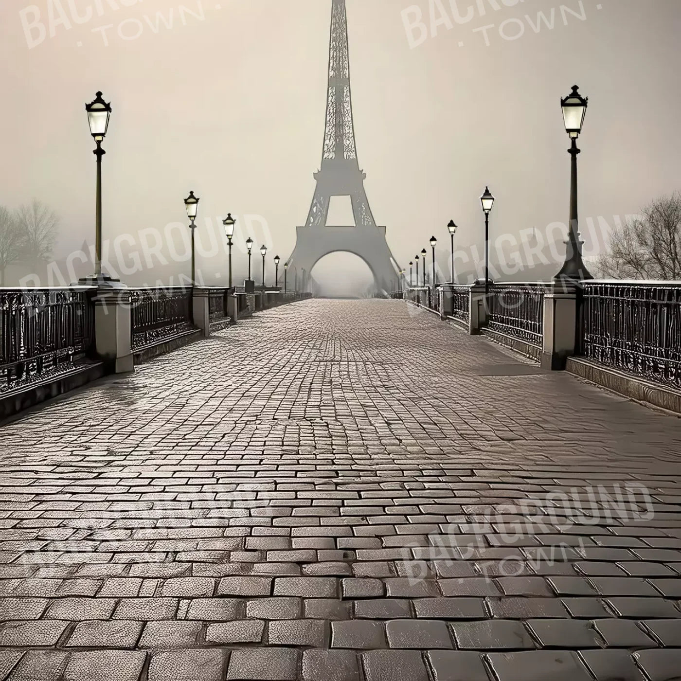 Bridge to Paris 8’x8’ UltraCloth for Westcott X-Drop Pro (96 x 96 inch) Backdrop