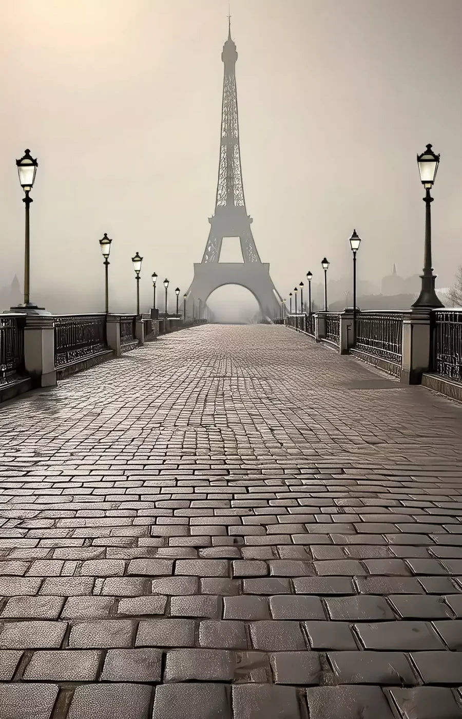 Bridge to Paris 9’x14’ UltraCloth (108 x 168 inch) Backdrop