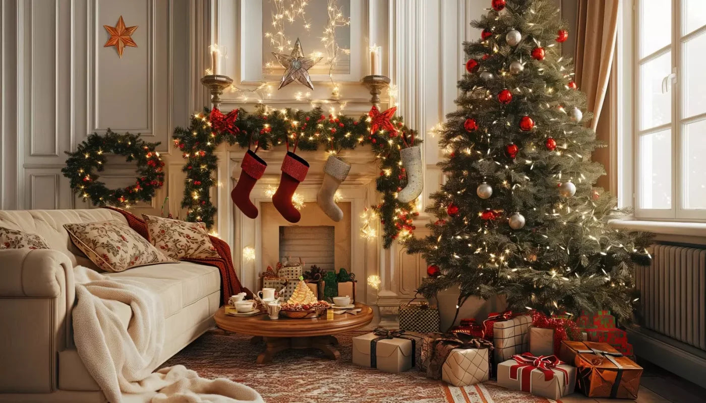 Bright Christmas Morning 14’X8’ Ultracloth (168 X 96 Inch) Backdrop