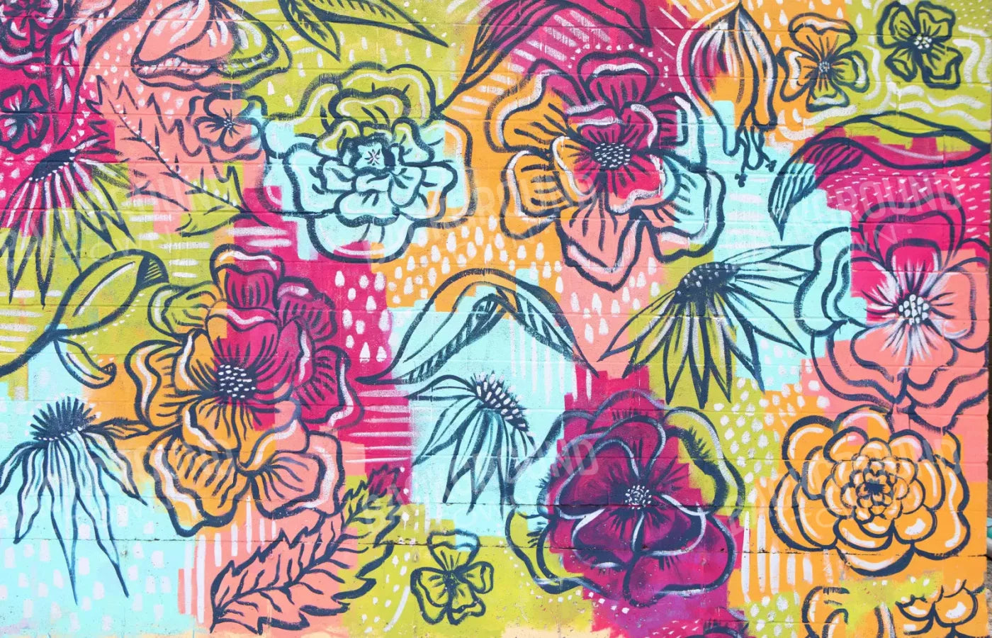 Bright Wall Mural 12X8 Ultracloth ( 144 X 96 Inch ) Backdrop