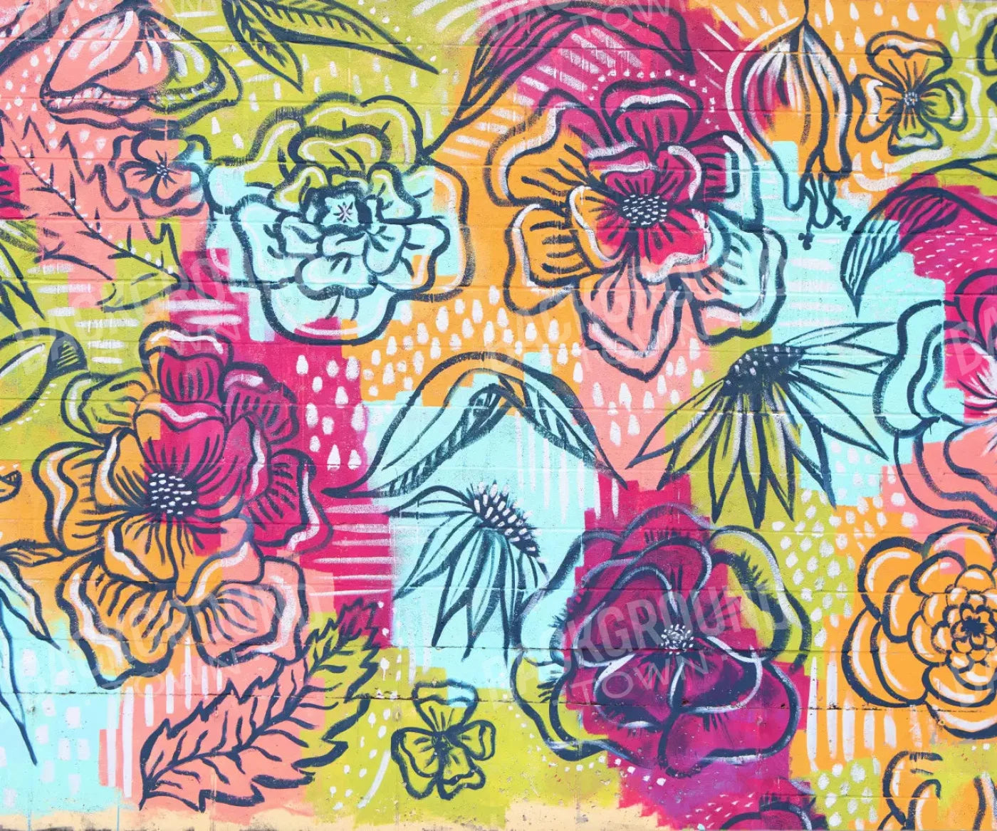 Bright Wall Mural 5X42 Fleece ( 60 X 50 Inch ) Backdrop