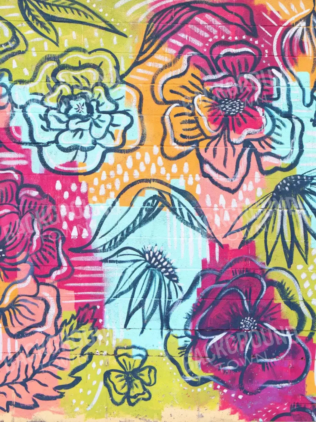 Bright Wall Mural 5X7 Ultracloth ( 60 X 84 Inch ) Backdrop