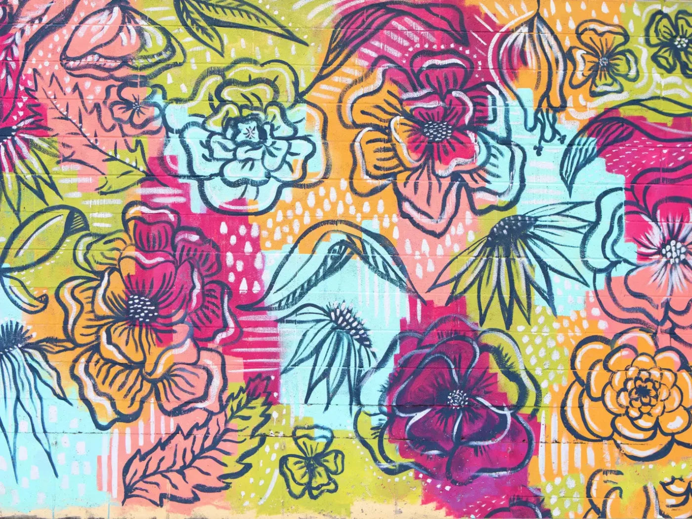 Bright Wall Mural 7X5 Ultracloth ( 84 X 60 Inch ) Backdrop