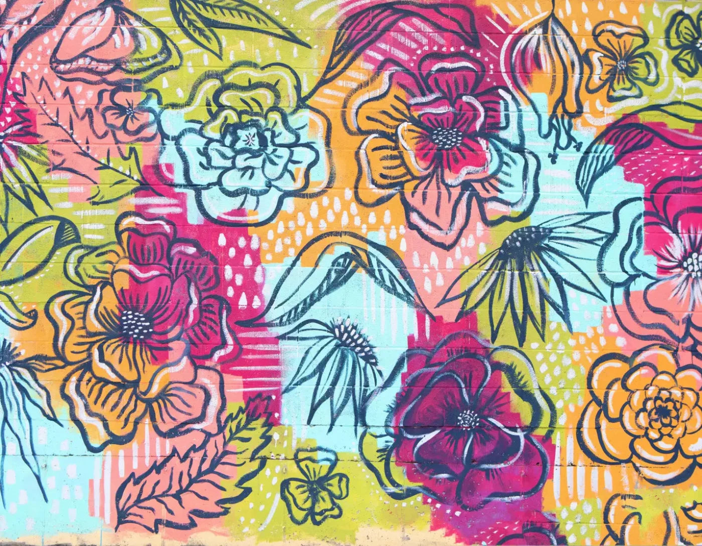 Bright Wall Mural 8X6 Fleece ( 96 X 72 Inch ) Backdrop