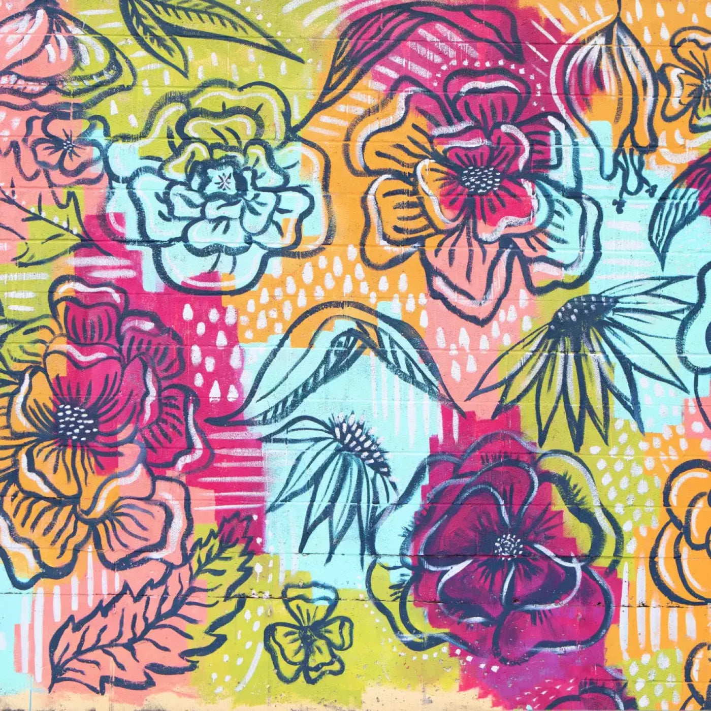 Bright Wall Mural 8X8 Fleece ( 96 X Inch ) Backdrop