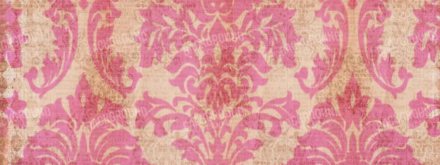 Bubblegum Damask 20X8 Ultracloth ( 240 X 96 Inch ) Backdrop