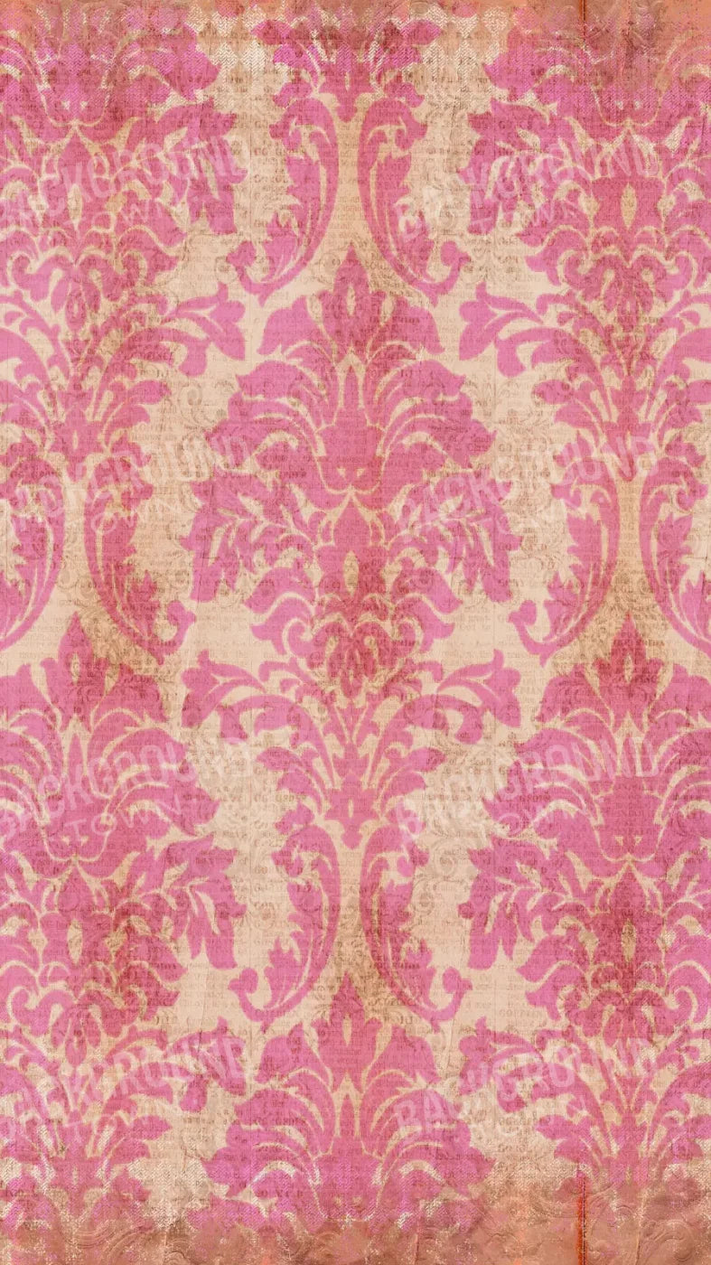 Bubblegum Damask 8X14 Ultracloth ( 96 X 168 Inch ) Backdrop