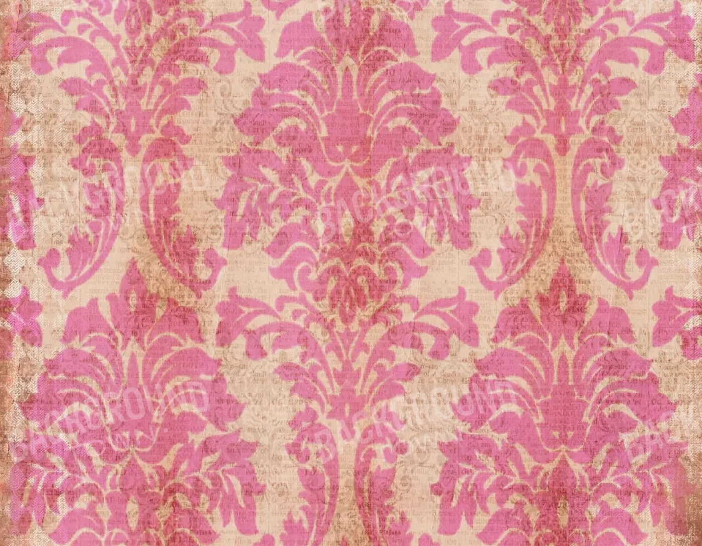 Bubblegum Damask 8X6 Fleece ( 96 X 72 Inch ) Backdrop