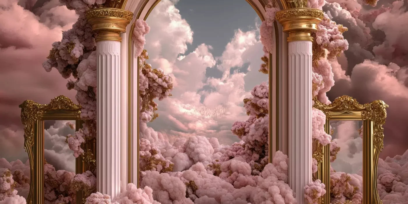 Bubblegum Palace Arch 16’X8’ Ultracloth (192 X 96 Inch) Backdrop