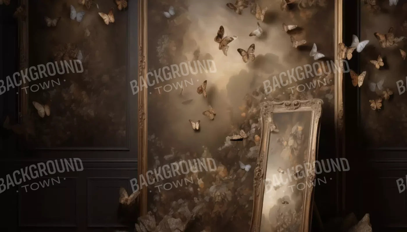 Butterflies In The Attic 14’X8’ Ultracloth (168 X 96 Inch) Backdrop