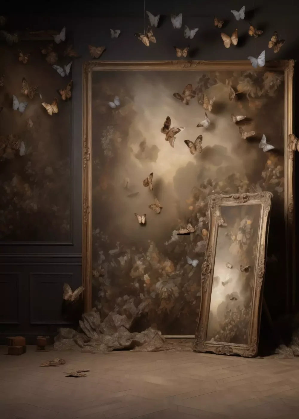 Butterflies In The Attic 5’X7’ Ultracloth (60 X 84 Inch) Backdrop