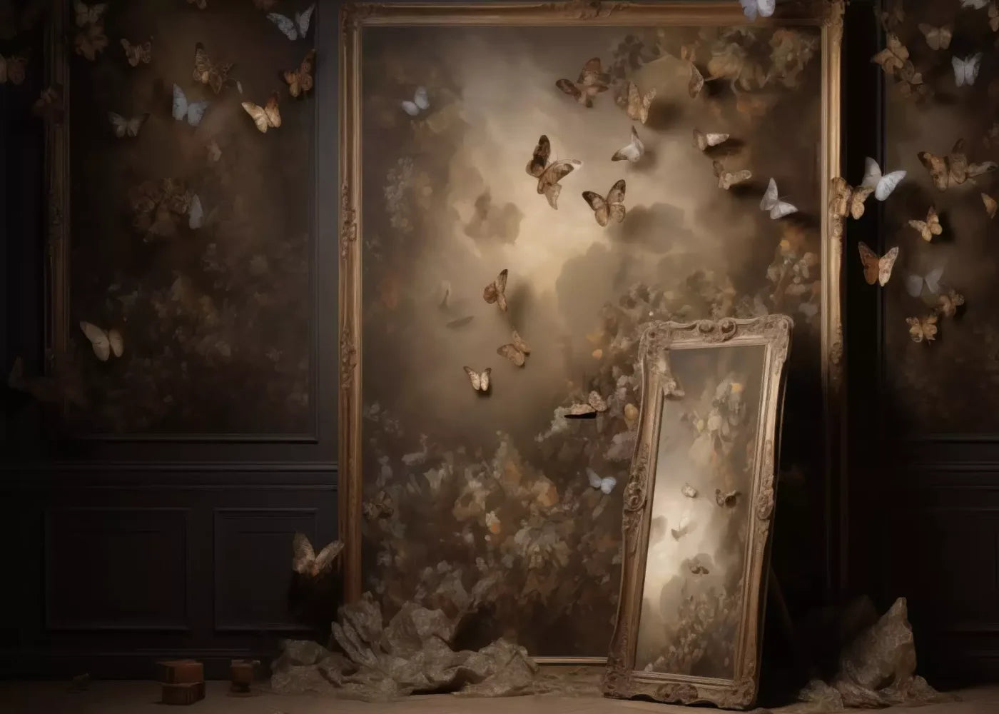 Butterflies In The Attic 7’X5’ Ultracloth (84 X 60 Inch) Backdrop