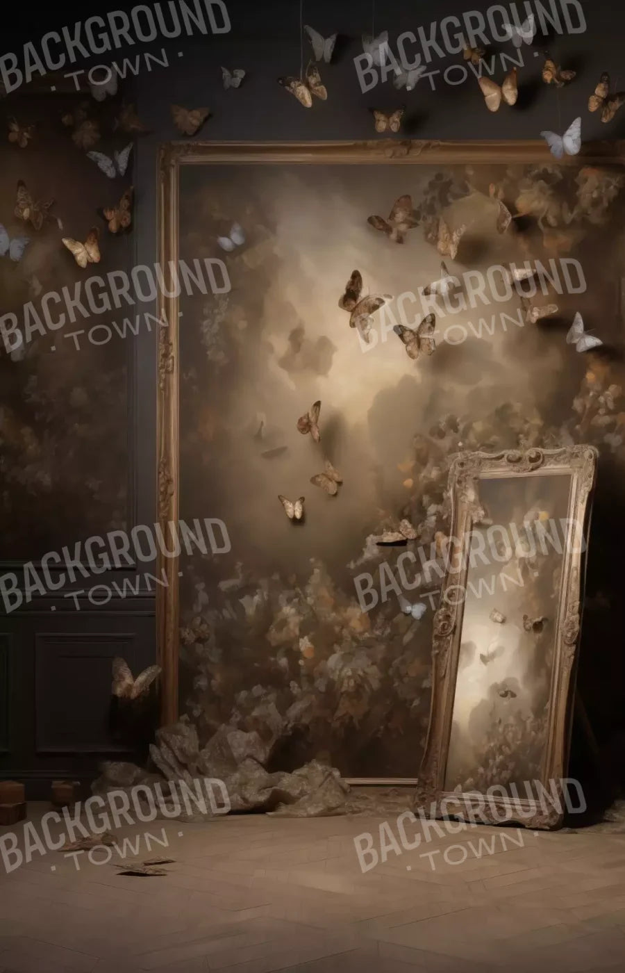 Butterflies In The Attic 9’X14’ Ultracloth (108 X 168 Inch) Backdrop