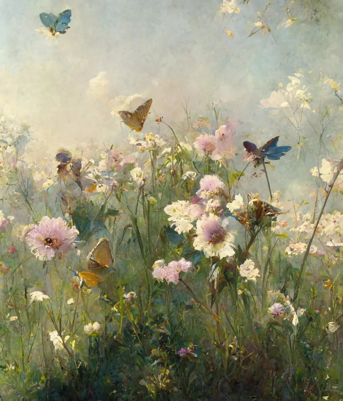 Butterfly Field 10X12 Ultracloth ( 120 X 144 Inch ) Backdrop