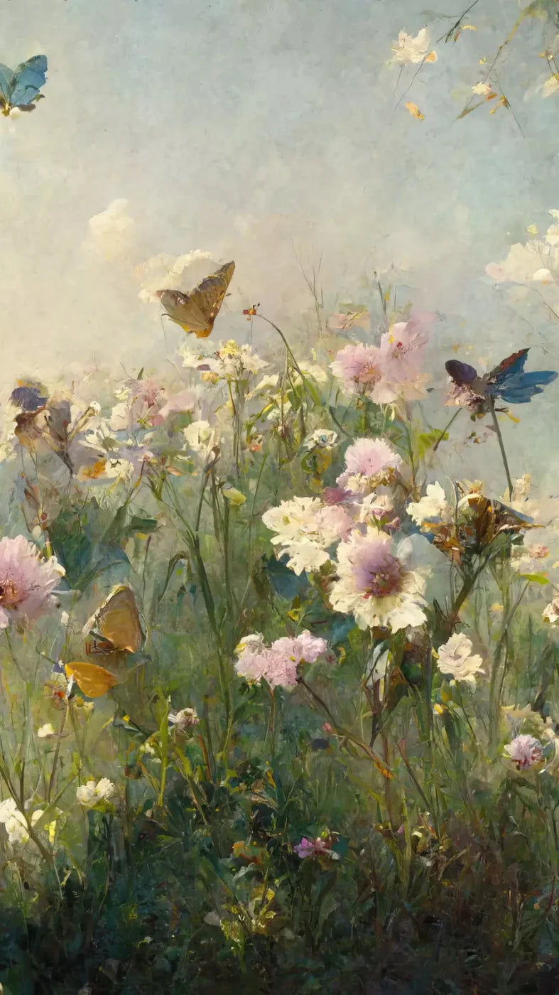 Butterfly Field 8X14 Ultracloth ( 96 X 168 Inch ) Backdrop