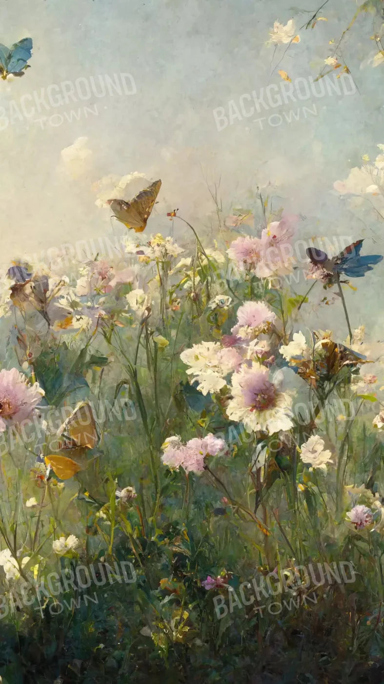 Butterfly Field 8X14 Ultracloth ( 96 X 168 Inch ) Backdrop