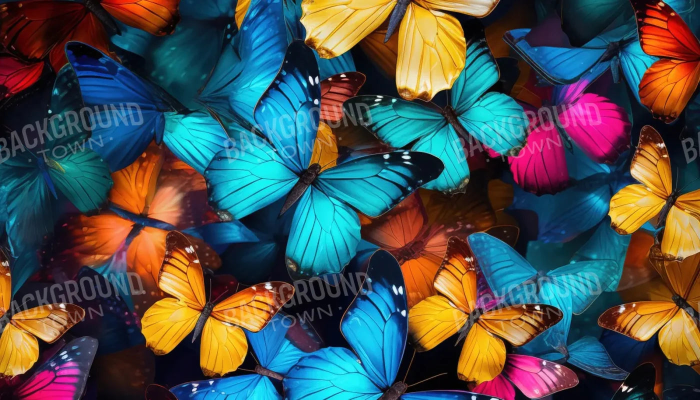 Buttedrfly Mosaic 14’x8’ UltraCloth (168 x 96 inch) Backdrop