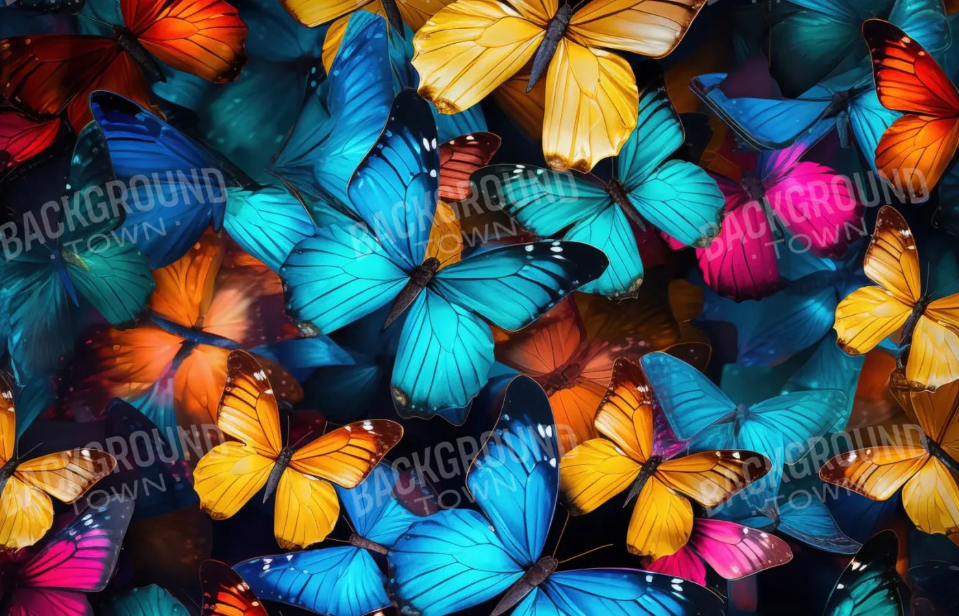 Buttedrfly Mosaic 14’x9’ UltraCloth (168 x 108 inch) Backdrop