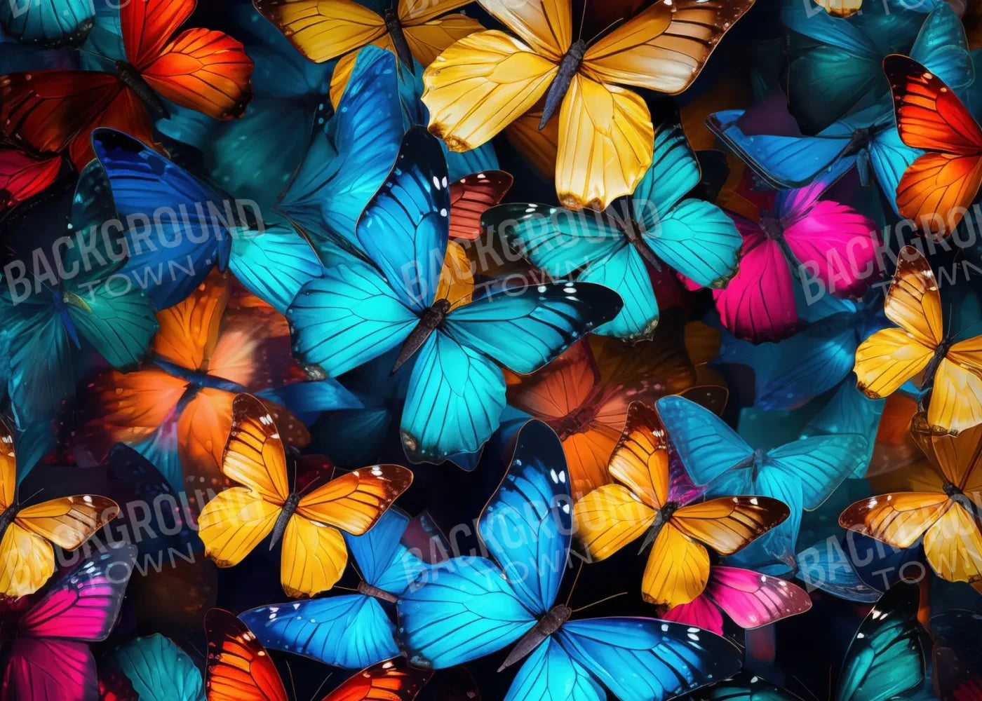 Buttedrfly Mosaic 7’x5’ UltraCloth (84 x 60 inch) Backdrop