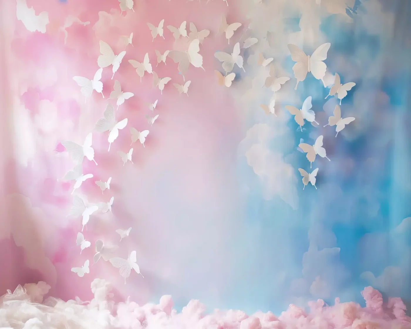 Butterfly Wall 10’X8’ Fleece (120 X 96 Inch) Backdrop