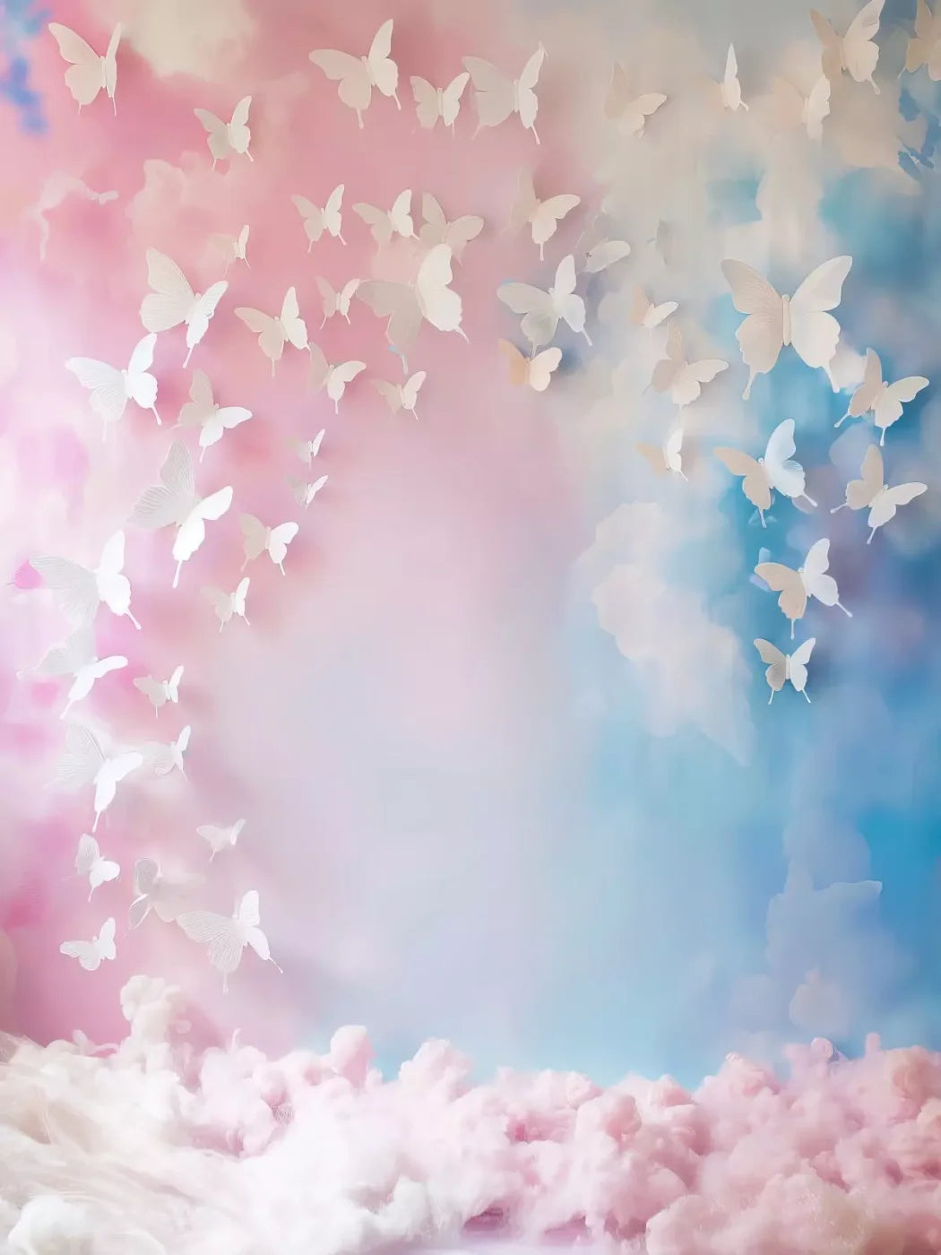 Butterfly Wall 6’X8’ Fleece (72 X 96 Inch) Backdrop