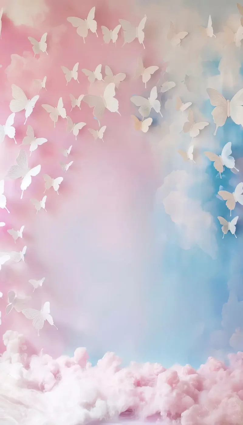 Butterfly Wall 8’X14’ Ultracloth (96 X 168 Inch) Backdrop
