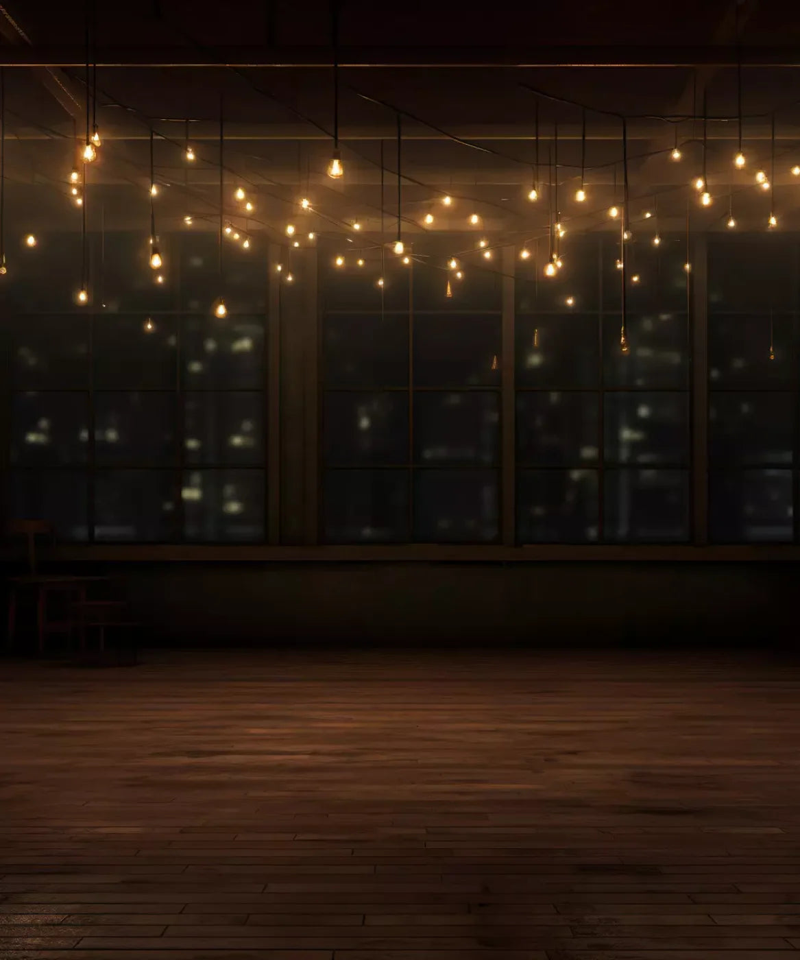 Cafe Lights Horizontal I 10’X12’ Ultracloth (120 X 144 Inch) Backdrop