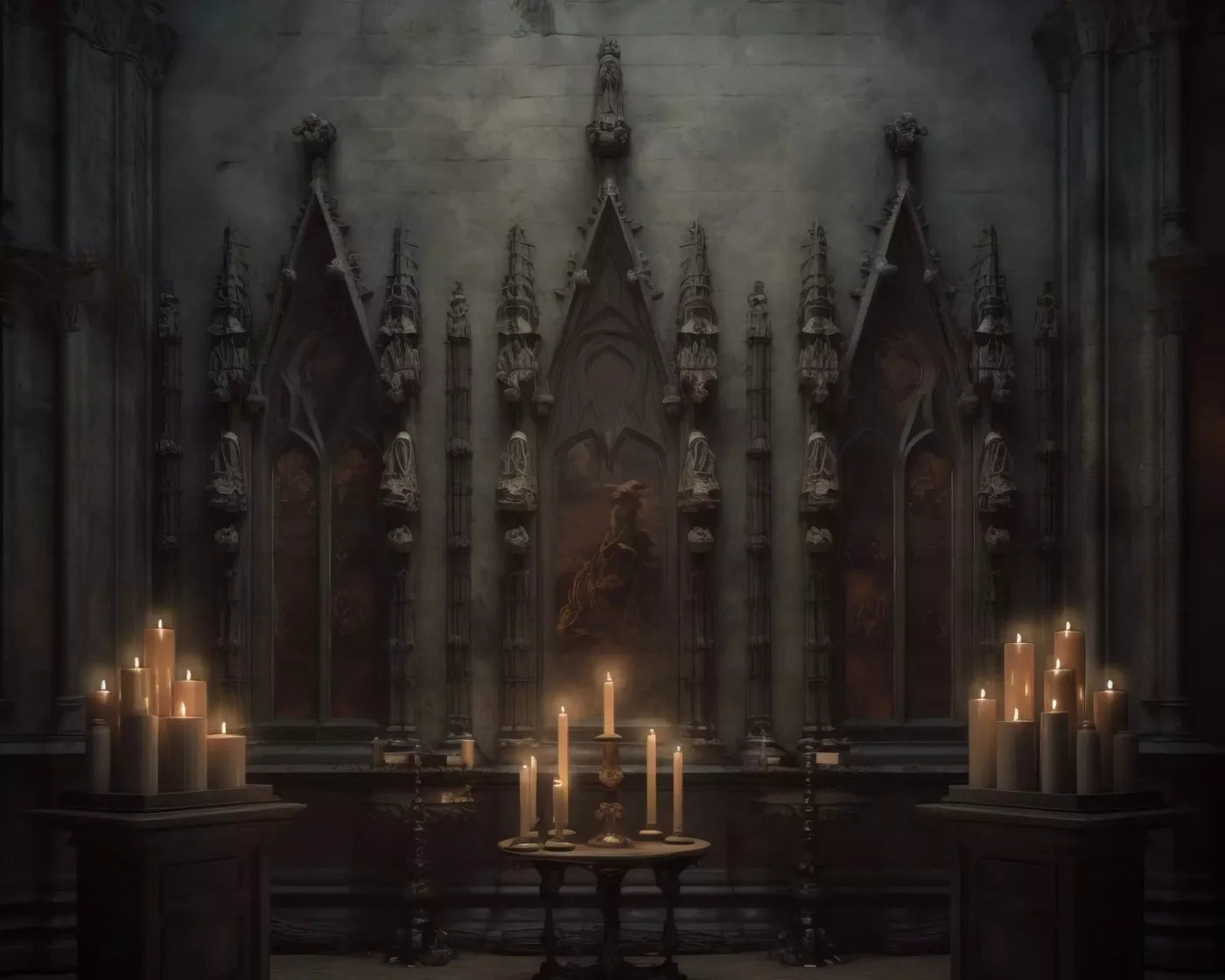 Candlelight Victorian Meeting 10’X8’ Fleece (120 X 96 Inch) Backdrop