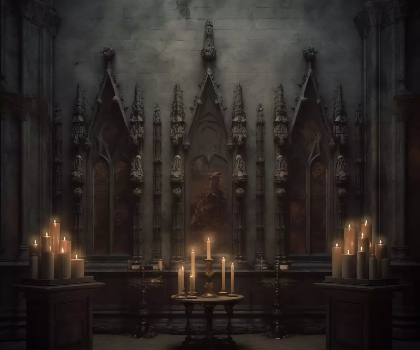 Candlelight Victorian Meeting 5’X4’2 Fleece (60 X 50 Inch) Backdrop