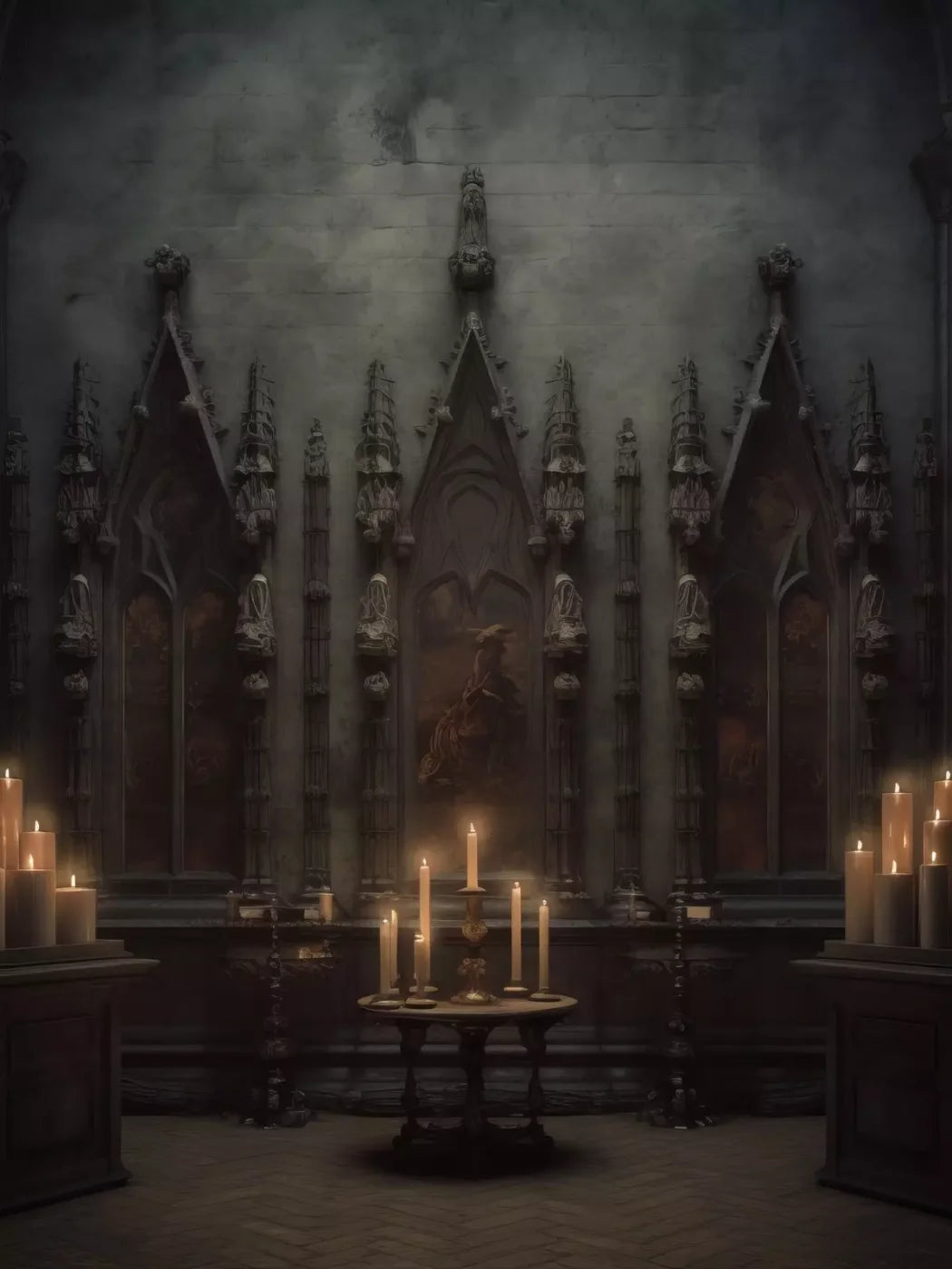 Candlelight Victorian Meeting 5’X6’8 Fleece (60 X 80 Inch) Backdrop