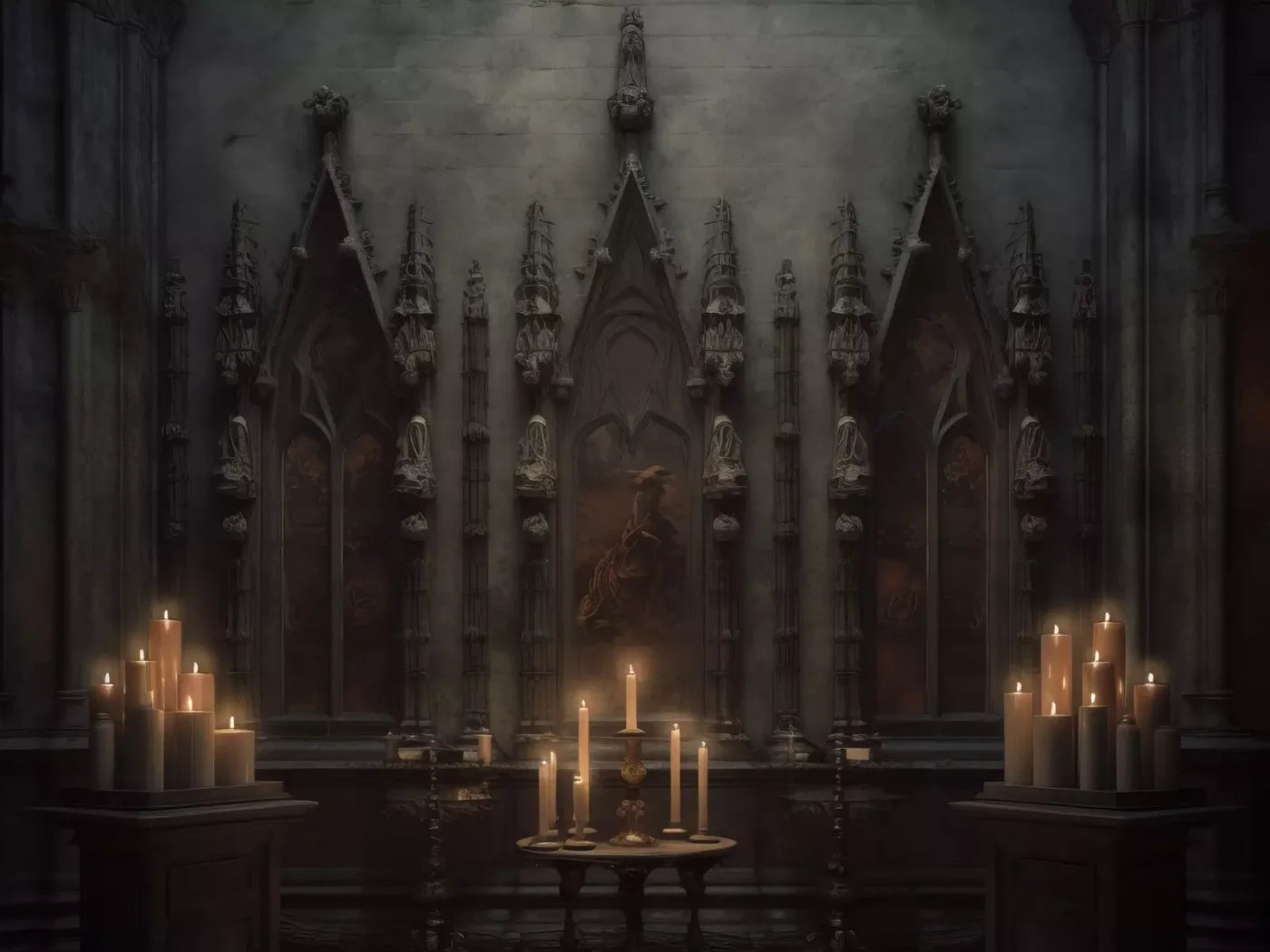 Candlelight Victorian Meeting 6’8X5’ Fleece (80 X 60 Inch) Backdrop